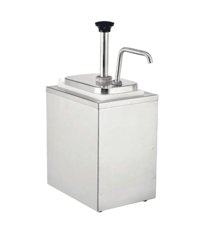 CS Euro Commercial Condiment Sauce Dispenser Stainless Steel 1x2 Litre