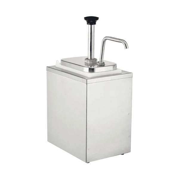CS Euro Commercial Condiment Sauce Dispenser Stainless Steel 1x2 Litre