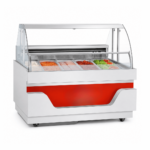 CS Euro Curved Glass Serve Over Deli Fridge 1500mm 10 Pan SSG1500