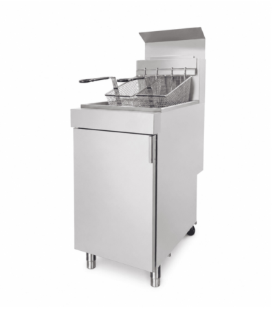 CS Euro Commercial Gas Fryer 25L Single Tank Twin Basket 18kW Natural Gas TH-FY120