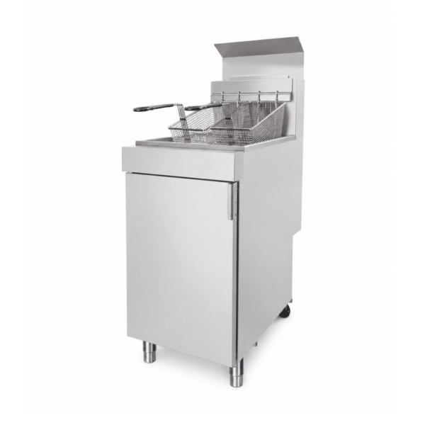 CS Euro Commercial Gas Fryer 25L Single Tank Twin Basket 18kW Natural Gas TH-FY120