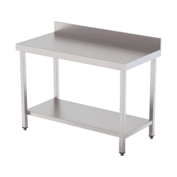 CS Euro Professional Work Table Stainless steel Undershelf Upstand 1800x700x850mm THATS187A