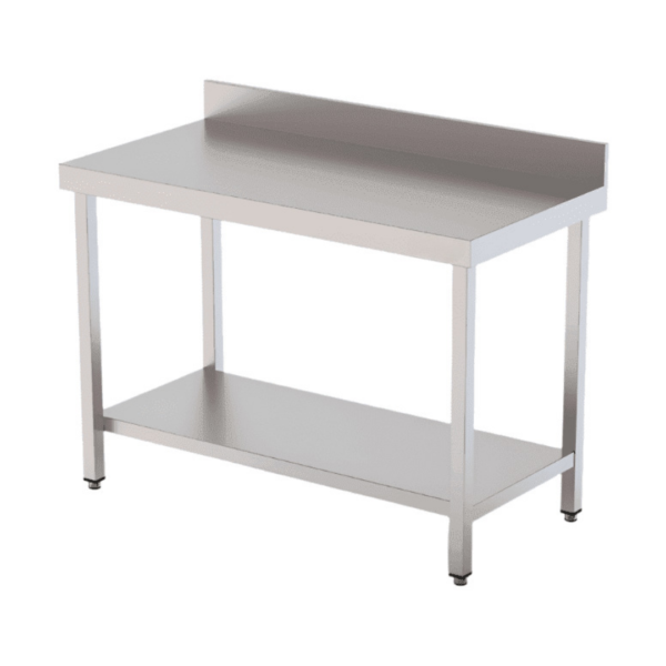 CS Euro Stainless Steel Work Table Bottom Shelf 600(W)x850(H)x600(D)mm splashback