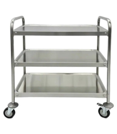 CS Euro Commercial Serving/Service/Clearing Trolley Stainless steel 3 tier 1000x600x940mm THS3R106
