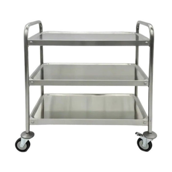 CS Euro Commercial Serving/Service/Clearing Trolley Stainless steel 3 tier 1200x600x940mm THS3R126