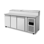 CS Euro Commercial 3 Door Refrigerated Prep Counter THSH3000/800 1/3