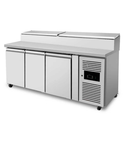 CS Euro Commercial 3 Door Refrigerated Prep Counter THSH3000/800 1/3