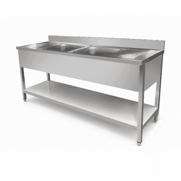CS Euro Double Bowl Sink 1000mm Depth 700mm THSTR107BM2