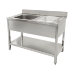 CS Euro Single Bowl Sink 1200mm Left Drainer 600mm Deep THSTR126BL1