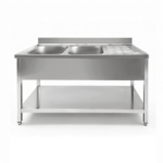 CS Euro Double Bowl Sink 1400mm Left Drainer 700mm Deep THSTR147BL2