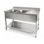 CS Euro Double Bowl Sink 2000mm Left Drainer 700mm Deep THSTR207BL2