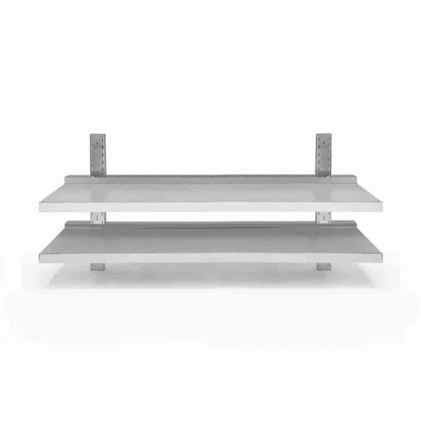 CS Euro Height Adjustable Wall Shelf 2 Levels 1600 x 300mm Stainless Steel THWBS2R163