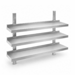 CS Euro Height Adjustable Wall Shelf 3 Levels 1600 x 300mm Stainless Steel THWBS3R163