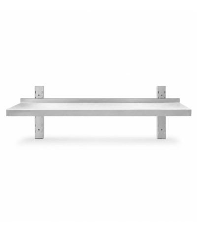 CS Euro Adjustable Wall Shelf 1200mm Stainless Steel Single Tier WBS1R123