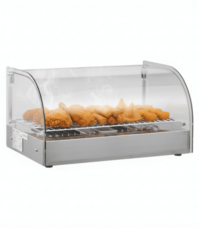 CS Euro Curved Front Heated Display Warmer 25L Countertop XCR25L