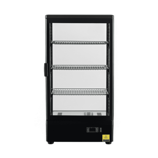 CS Euro Heated Display Cabinet 78L 3 Shelf Black Countertop XCR78L