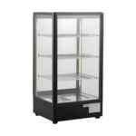 CS Euro Heated Display Cabinet 78L 3 Shelf Black Countertop XCR78L