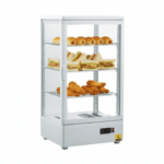CS Euro Heated Display Cabinet 78L 3 Shelf White Countertop XCR78L