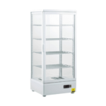 CS Euro Heated Display Cabinet 98L 4 Shelf White Countertop XCR98L