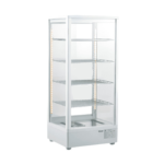 CS Euro Heated Display Cabinet 98L 4 Shelf White Countertop XCR98L