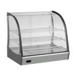 CS Euro Curved Heated Display Warmer 125L 3 Shelf Countertop XCR125L