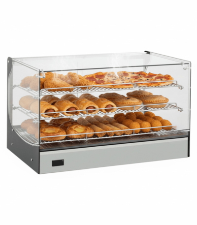 CS Euro Heated Display Warmer 165L 3 Shelf Countertop XCR165F