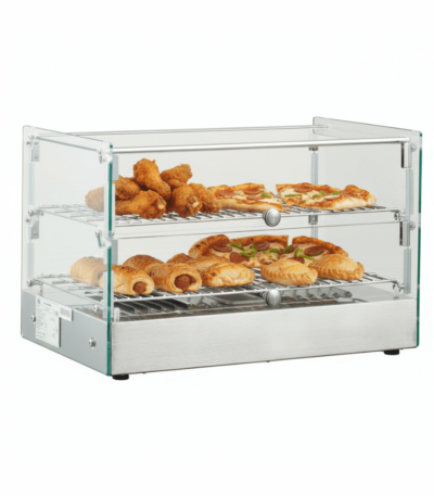 CS Euro Heated Display Warmer 50L 2 Tier Countertop Grab & Go XCR50L