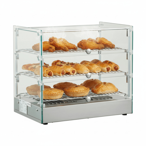 CS Euro Heated Display Warmer 65L 3 Tier Countertop XCR65L