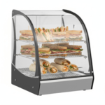 CS Euro Curved Front Heated Display Warmer 95L 3 Shelf Countertop XCR95L