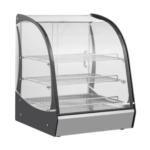 CS Euro Curved Front Heated Display Warmer 95L 3 Shelf Countertop XCR95L