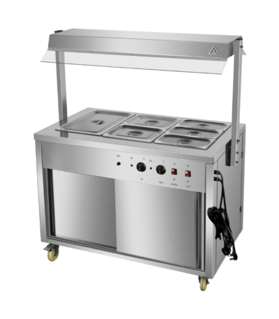 CS Euro Professional Bain Marie Showcase Hot Display With Heated Gantry 110(W)cm 3xGN1/1 YH3W