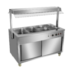 CS Euro Bain Marie Showcase 1440mm 4 x GN1/1 Heated Sneeze Guard YH4W